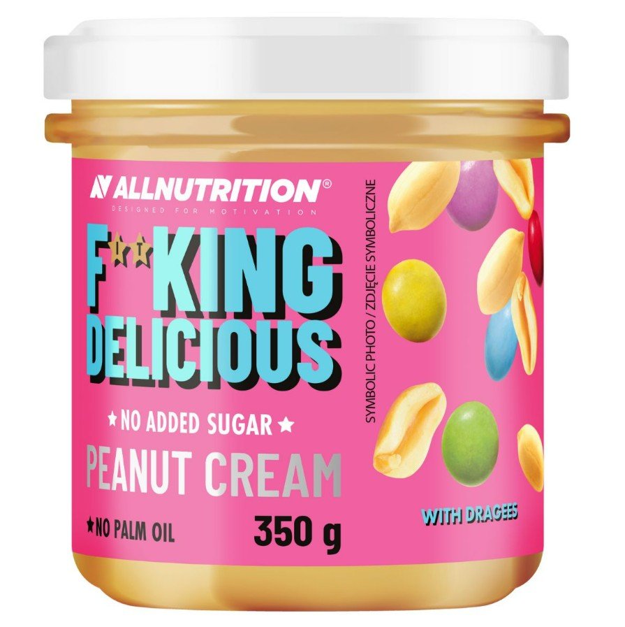 Fitking Delicious Peanut Cream, with Dragees - 350 grams - VitaeSupps