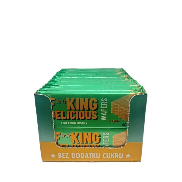 Fitking Delicious Wafers, Peanut - 32 x 80g - VitaeSupps