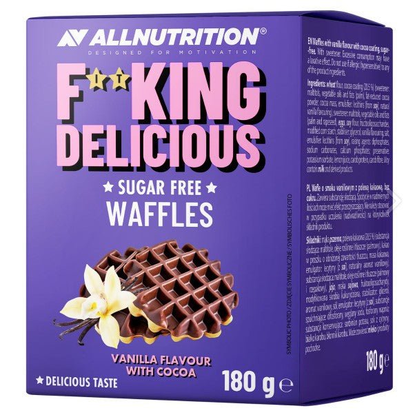 Fitking Delicious Waffles, Vanilla Flavour with Cocoa - 180 grams - VitaeSupps