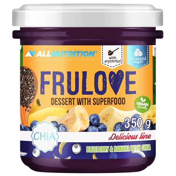 Frulove Dessert with Superfood, Blueberry & Banana with Chia - 350 grams - VitaeSupps