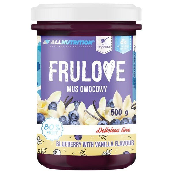 Frulove Mousse, Blueberry with Vanilla - 500 grams - VitaeSupps