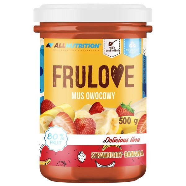 Frulove Mousse, Strawberry - Banana - 500 grams - VitaeSupps