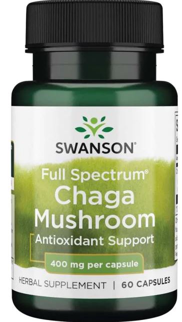 Full Spectrum Chaga Mushroom, 400mg - 60 caps - VitaeSupps