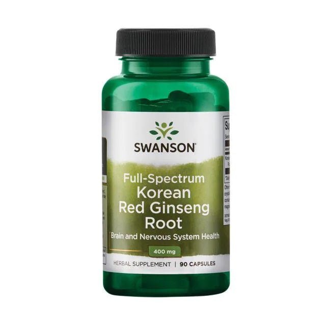 Full Spectrum Korean Red Ginseng Root, 400mg - 90 caps - VitaeSupps