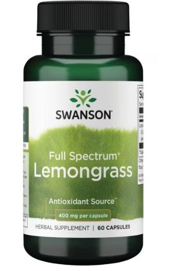 Full Spectrum Lemongrass, 400mg (EAN 087614119311) - 60 caps - VitaeSupps