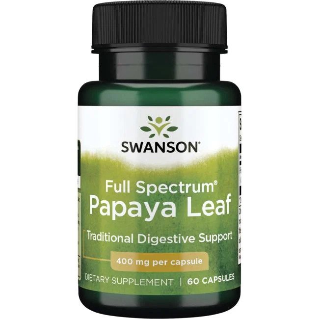 Full Spectrum Papaya Leaf, 400mg - 60 caps - VitaeSupps