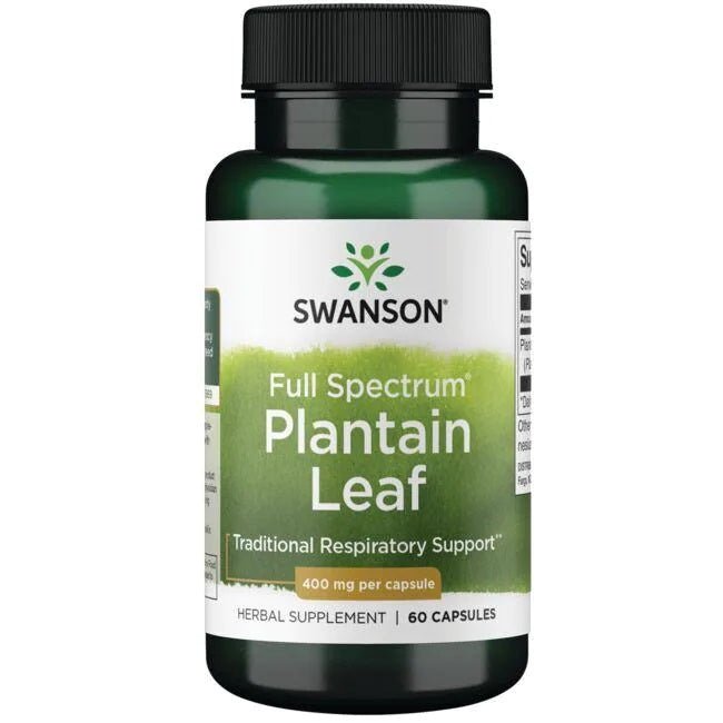 Full Spectrum Plantain Leaf, 400mg - 60 caps - VitaeSupps