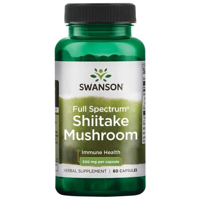 Full Spectrum Shiitake Mushroom, 500mg - 60 caps - VitaeSupps