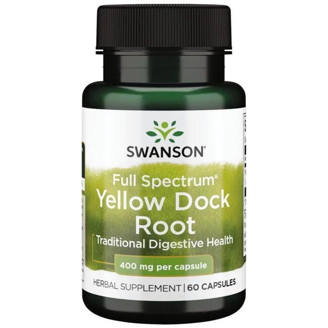 Full Spectrum Yellow Dock Root, 400mg - 60 caps - VitaeSupps