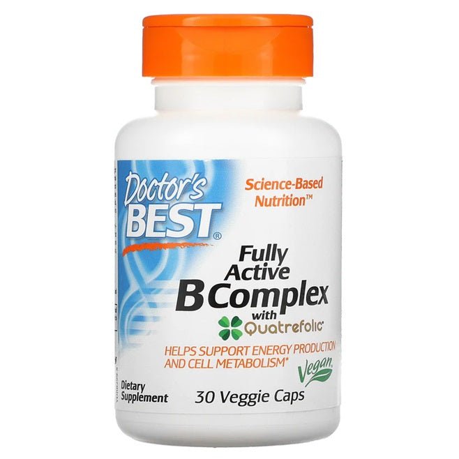Fully Active B - Complex with Quatrefolic - 30 vcaps - VitaeSupps
