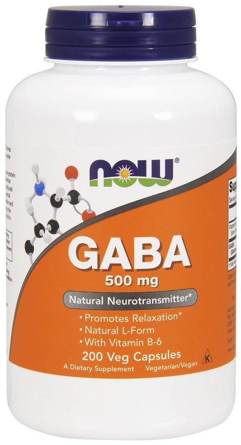GABA with Vitamin B6, 500mg - 200 vcaps - VitaeSupps