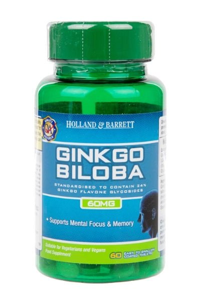 Ginkgo Biloba, 60mg - 60 coated tablets - VitaeSupps