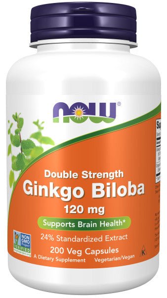 Ginkgo Biloba Double Strength, 120mg - 200 vcaps - VitaeSupps