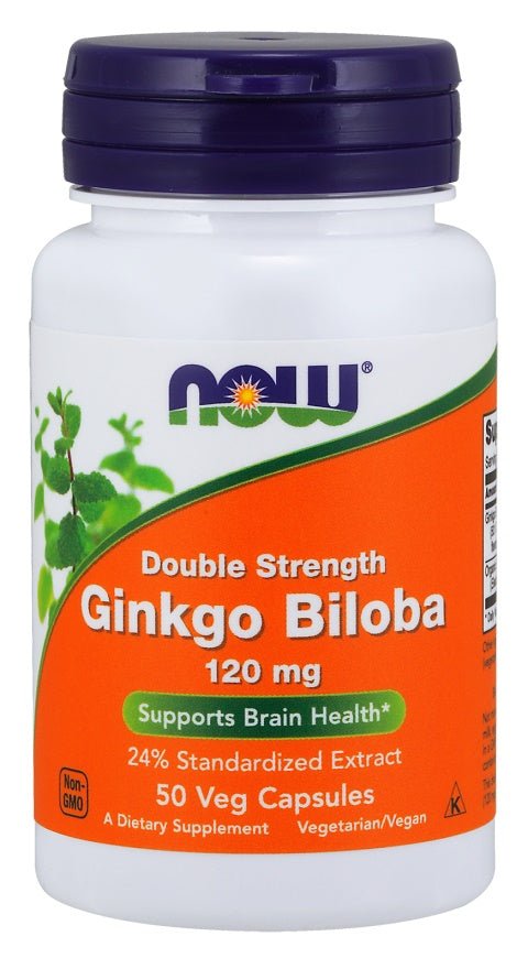 Ginkgo Biloba Double Strength, 120mg - 50 vcaps - VitaeSupps