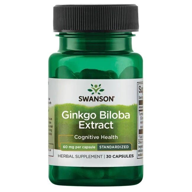 Ginkgo Biloba Extract, 60mg - 30 caps - VitaeSupps