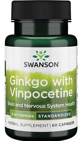 Ginkgo with Vinpocetine Standardized - 60 caps - VitaeSupps