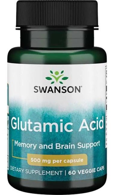 Glutamic Acid, 500mg - 60 vcaps - VitaeSupps
