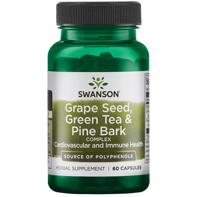 Grape Seed, Green Tea & Pine Bark Complex - 60 caps - VitaeSupps