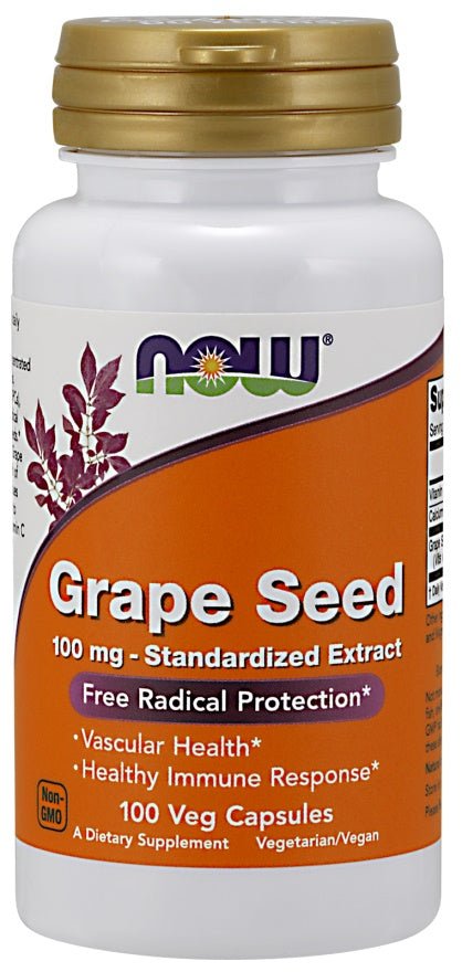 Grape Seed Standardized Extract, 100mg - 100 vcaps - VitaeSupps