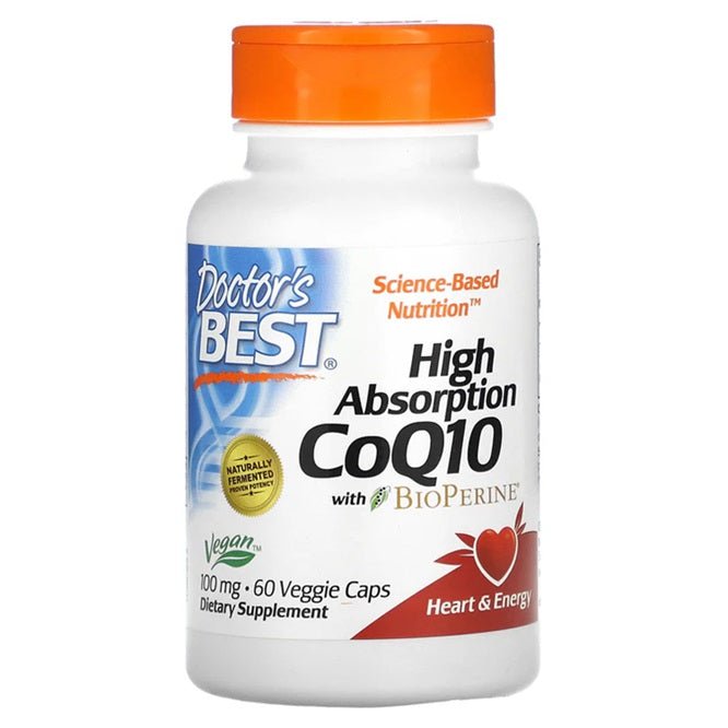 High Absorption CoQ10 with BioPerine, 100mg - 60 vcaps - VitaeSupps