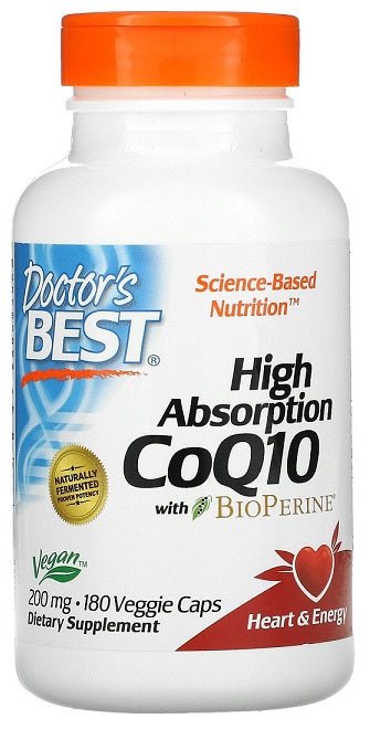 High Absorption CoQ10 with BioPerine, 200mg - 180 vcaps - VitaeSupps