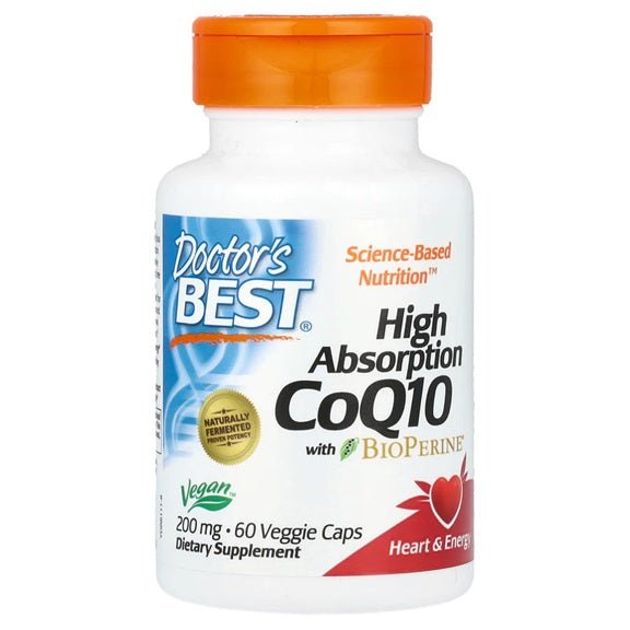 High Absorption CoQ10 with BioPerine, 200mg - 60 vcaps - VitaeSupps
