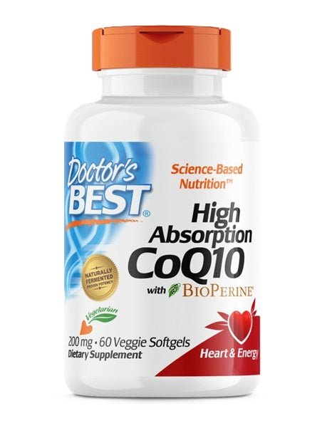 High Absorption CoQ10 with BioPerine, 200mg - 60 veggie softgels - VitaeSupps