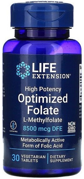 High Potency Optimized Folate - 30 vegetarian tabs - VitaeSupps