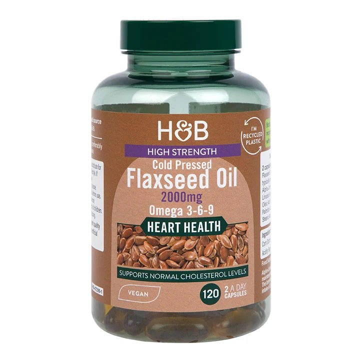 High Strength Cold Pressed Flaxseed Oil, 2000mg - 120 vcaps - VitaeSupps
