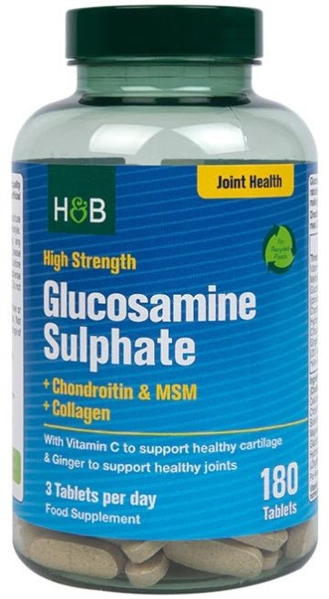 High Strength Glucosamine Sulphate + Chondroitin & MSM + Collagen - 180 tablets - VitaeSupps