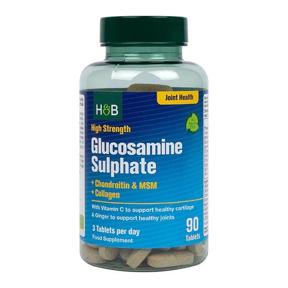 High Strength Glucosamine Sulphate + Chondroitin & MSM + Collagen - 90 tablets - VitaeSupps