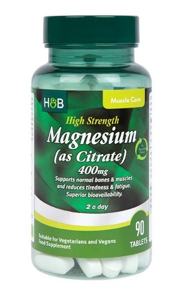 High Strength Magnesium (as Citrate), 400mg - 90 tablets - VitaeSupps