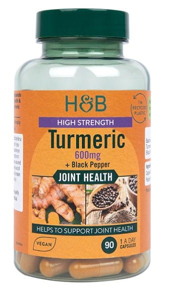 High Strength Turmeric with Black Pepper, 600mg - 90 caps - VitaeSupps