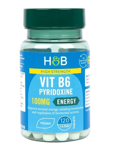 High Strength Vitamin B6, 100mg - 120 vegan tablets - VitaeSupps
