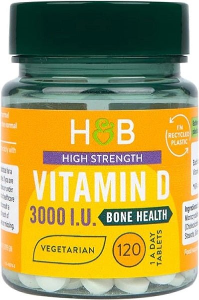 High Strength Vitamin D, 3000 IU - 120 tablets - VitaeSupps