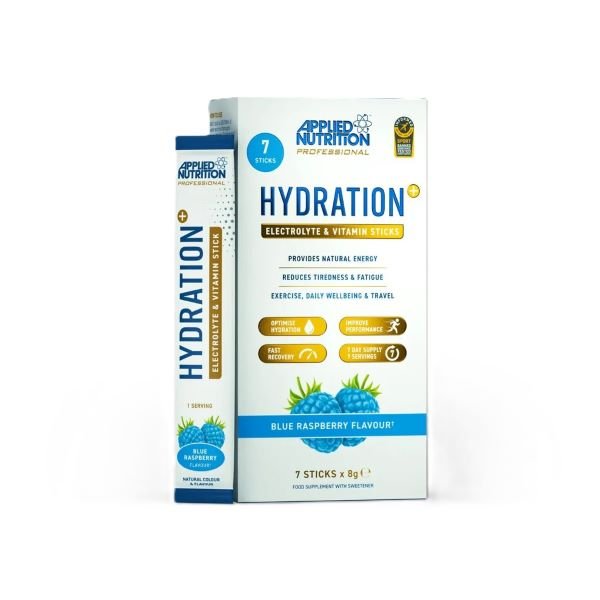 Hydration + Electrolyte & Vitamin Poweder Stick Packs, Blue Raspberry - 7 x 8g - VitaeSupps
