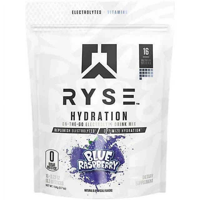 Hydration Sticks, Blue Raspberry - 16 x 6.5g - VitaeSupps