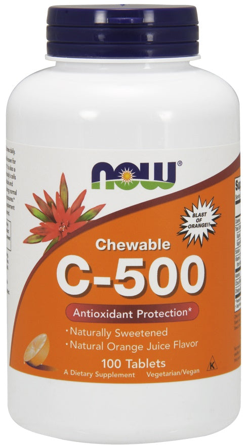 Vitamin C-500 Chewable, Orange - 100 tablets