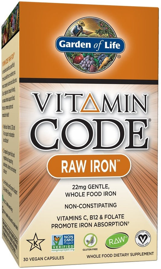 Vitamin Code RAW Iron – 30 vegane Kapseln