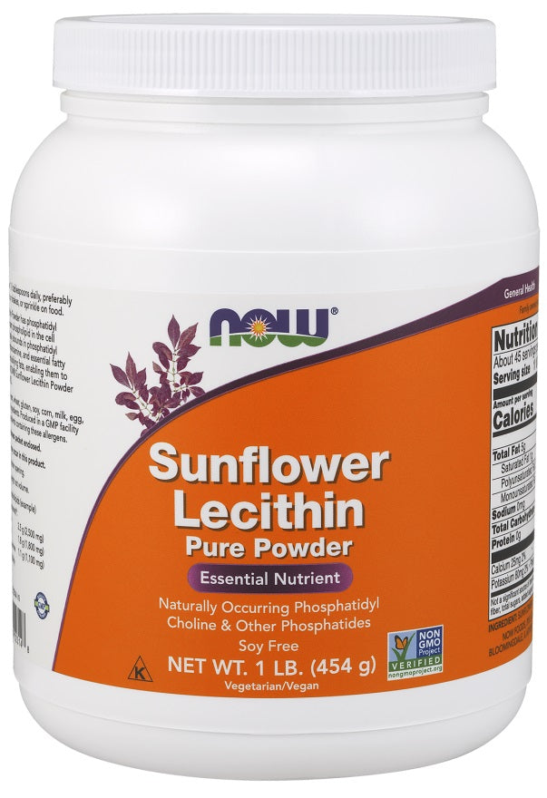 Sunflower Lecithin, Pure Powder - 454 grams