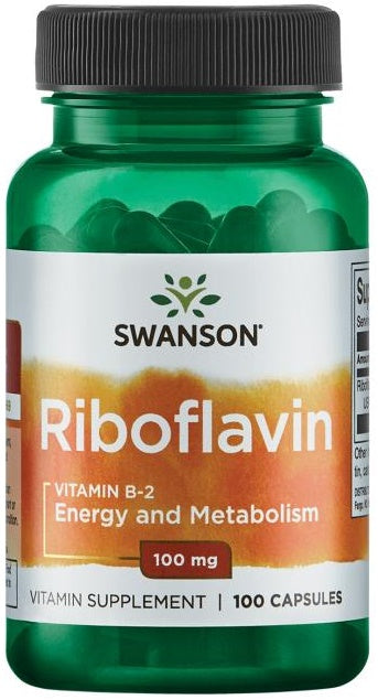 Riboflavin Vitamin B-2, 100mg - 100 caps