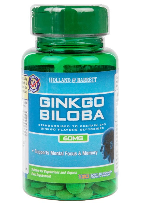 Ginkgo Biloba, 60mg - 120 tablets