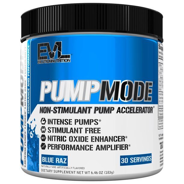 PumpMode Powder, Blue Raz - 183 grams