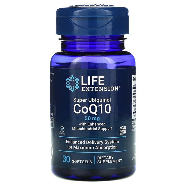 Super Ubiquinol CoQ10 with Enhanced Mitochondrial Support, 50mg - 30 softgels