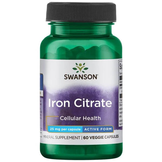 Iron ( Eisen ) Citrate, 25mg - 60 vcaps
