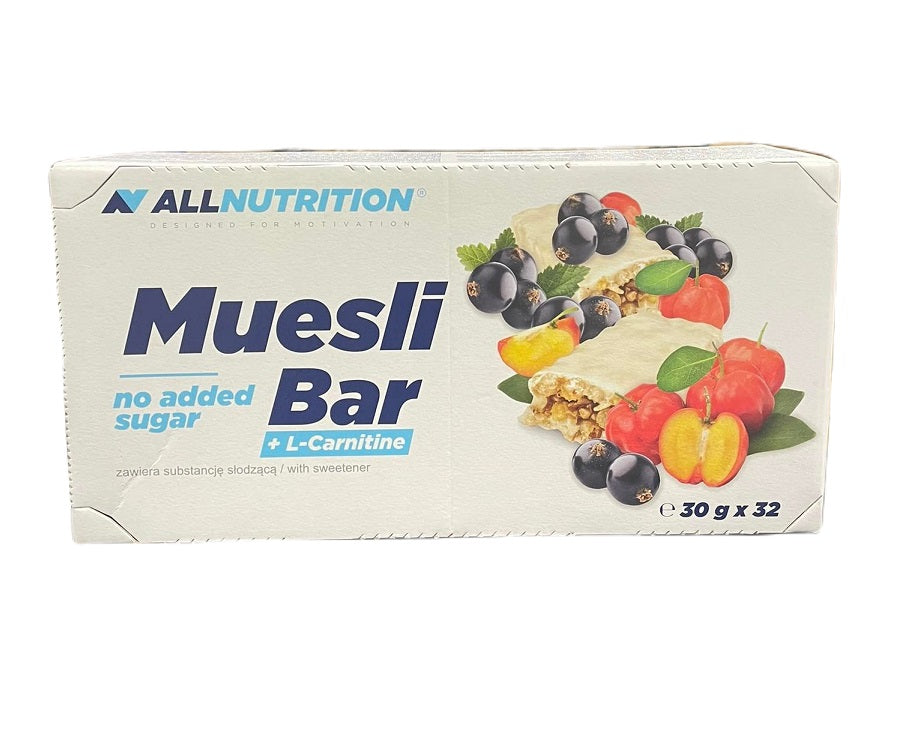 Muesli Bar + L-Carnitine, Yoghurt &amp; Blackcurrant - 32 bars