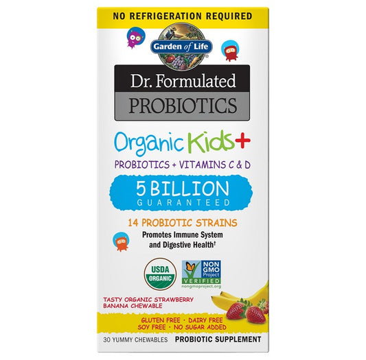 Dr. Formulated Probiotics Kids+, Strawberry Banana - 30 chewables