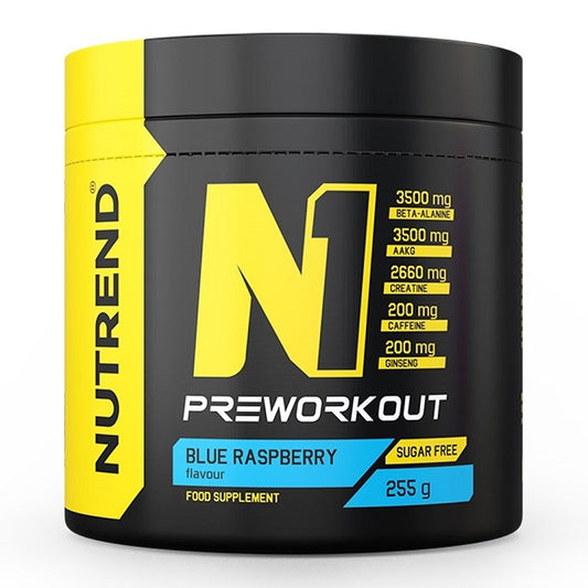 N1 Pre-Workout, Blue Raspberry - 255 grams