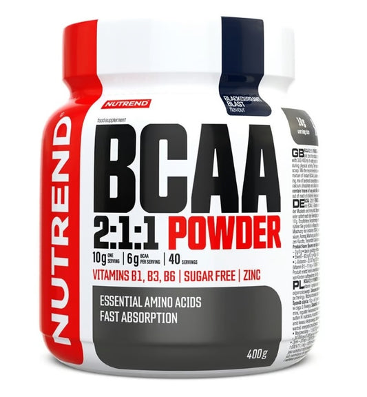 BCAA 2:1:1 Powder, Blackcurrant Blast - 400 grams