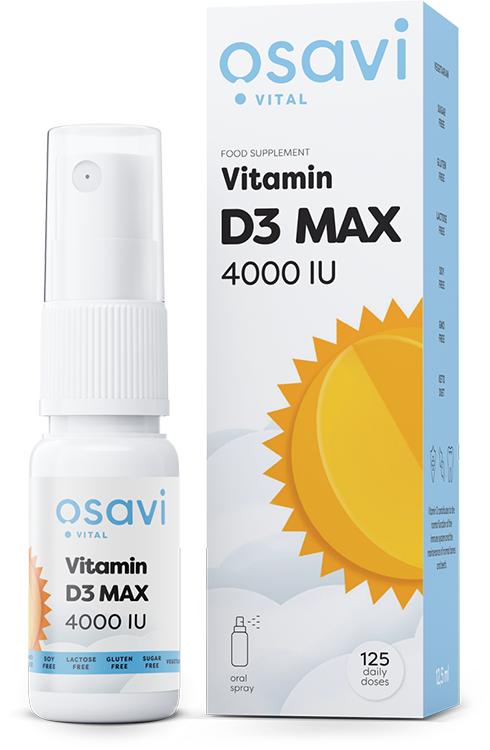Vitamin D3 MAX Oral Spray, 4000IU - 12.5 ml.